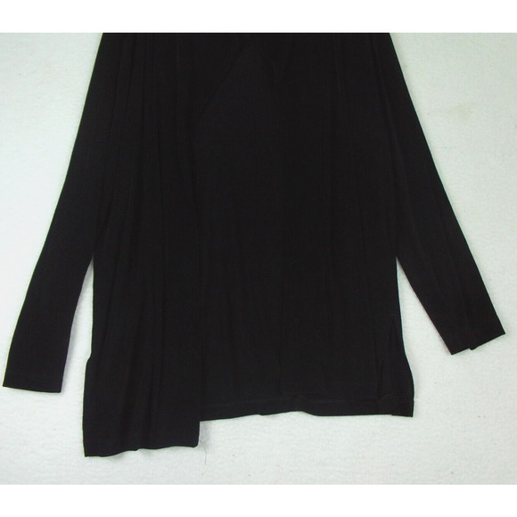 Chicos Travelers Black open front Cardigan 3/4‎ Sleeve Sz 3 (XL) Easy Care - Picture 6 of 11